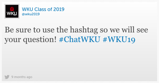 Engage your admitted students with a Twitter chat.